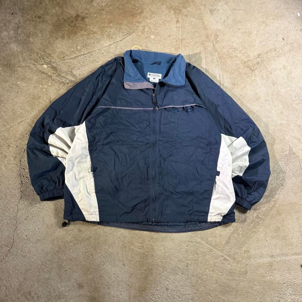 Navy Blue Columbia Sportswear Windbreaker Jacket